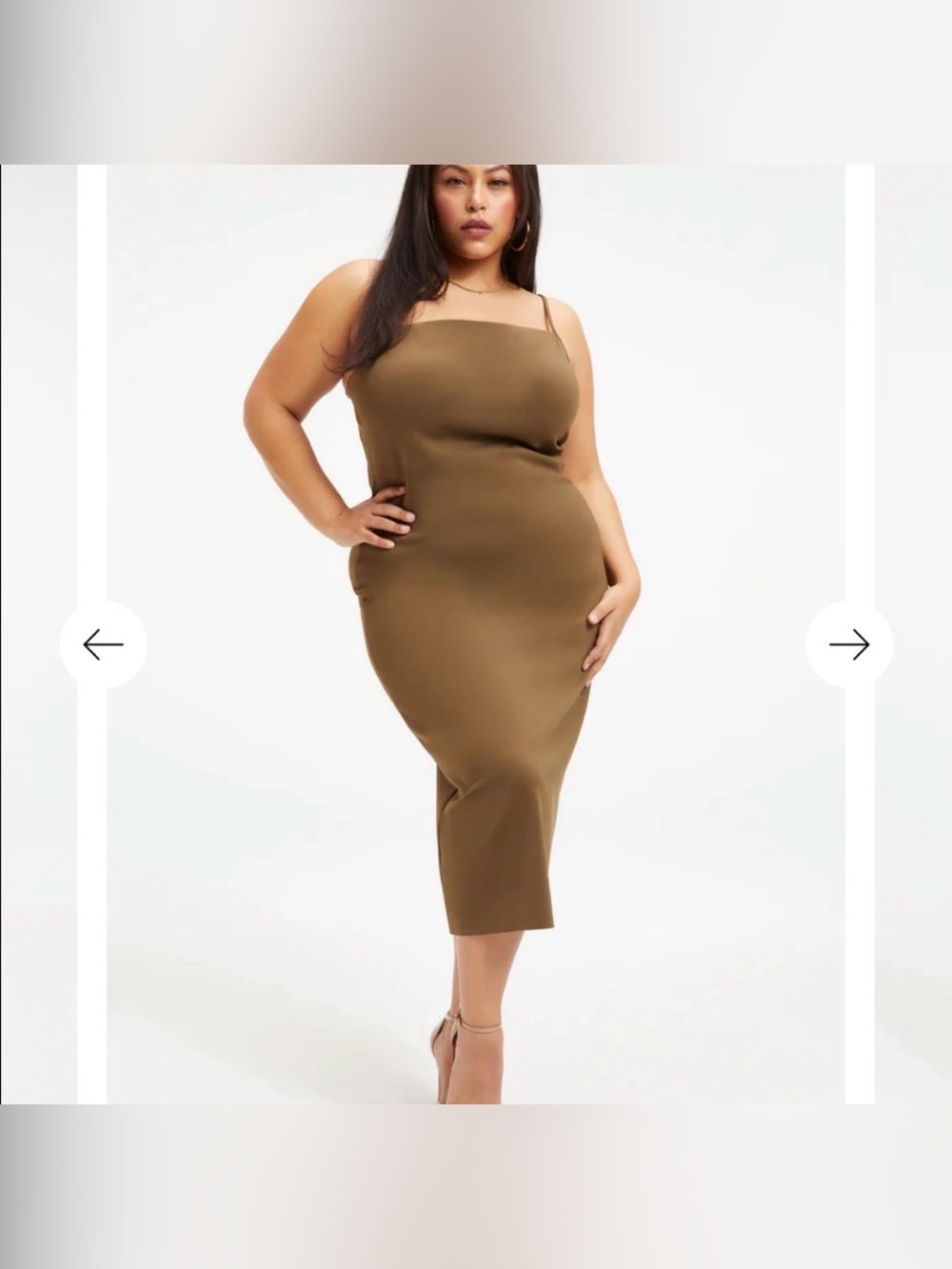 Good American Brown Scuba Dress